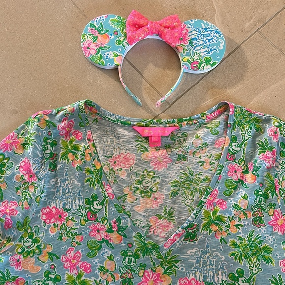 RARE DISNEY / LILLY PULITZER  SIZE XL (And, EARS TO MATCH!) - Picture 5 of 8